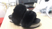 Load image into Gallery viewer, Hot sale shiny fluffy slippers
