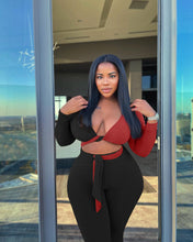 Load image into Gallery viewer, Sexy two-color stitching two-piece set（AY1668）
