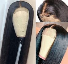 Load image into Gallery viewer, 4*4 lace closure wigs Human hair 180% Density Straight Wigs(AH5040)
