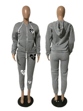 Load image into Gallery viewer, New zipper printed hoodie suit（AY2475）
