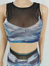 Load image into Gallery viewer, fashion and sexy mesh printing two-piece set AY2767
