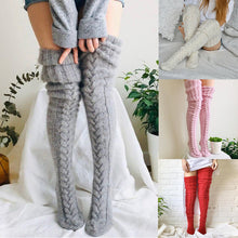 Load image into Gallery viewer, Over the knee long tube knitted socks(A11103)
