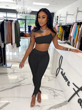 Load image into Gallery viewer, Sling-wrapped fishtail trousers sports suit

