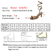 Load image into Gallery viewer, Snake-print winding sandals（HPSD176）
