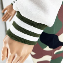 Load image into Gallery viewer, Breasted long sleeve thread hoodie fabric baseball jacket camouflage jacket suit AY2569
