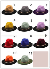 Load image into Gallery viewer, Two-tone gradient woolen jazz hat（AE4040）
