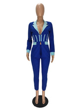 Load image into Gallery viewer, New color blocking suit two-piece set（AY2416）

