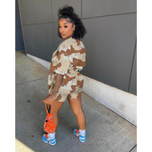 Load image into Gallery viewer, New letter camouflage print two piece set AY2173
