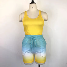 Load image into Gallery viewer, Gradient shorts two piece set AY1983
