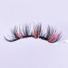Load image into Gallery viewer, Glitter pink colored false eyelashes moq 5 piece (AH5063)
