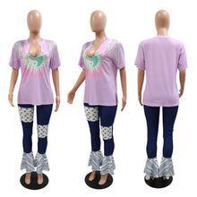Load image into Gallery viewer, Tassel print slim fit multicolor T-shirt AY2006
