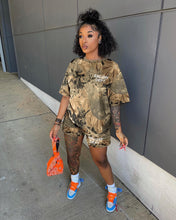 Load image into Gallery viewer, New letter camouflage print two piece set AY2173
