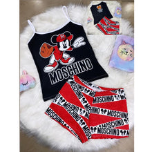Load image into Gallery viewer, Graphic Print Suspender Shorts Set（AY2244）
