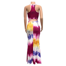 Load image into Gallery viewer, Tie dye print sexy long dress AY2021
