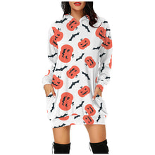 Load image into Gallery viewer, Halloween hooded long sleeve dress（AY1401）
