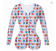 Load image into Gallery viewer, Valentine&#39;s Day rose print jumpsuit AH2033
