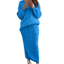 Load image into Gallery viewer, New women&#39;s fashion for Autumn/Winter 2022 twist stitch sweater set skirt AY2579
