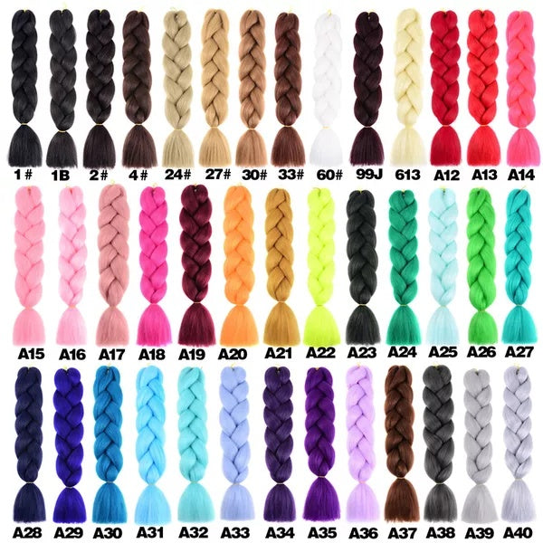 Solid color synthetic big braid wig tresses（AH5056）