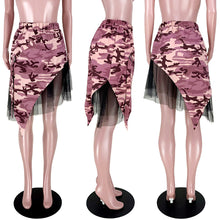Load image into Gallery viewer, Camouflage mesh irregular skirt（AY2329）1
