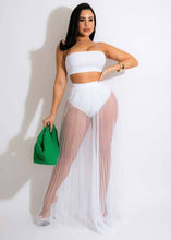 Load image into Gallery viewer, Pleated mesh chest wrap two-piece set AY1944
