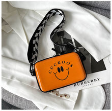 Load image into Gallery viewer, Trendy square box-shaped smiley crossbody bag（AB2035）
