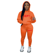 Load image into Gallery viewer, Personalized printed casual fashion hoodie two-piece set AY2566
