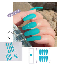 Load image into Gallery viewer, Pure color frosted smooth waterproof fake nails set （1set=24 pcs）
