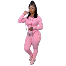 Load image into Gallery viewer, Fashion sports and leisure solid color suit(AY1370)
