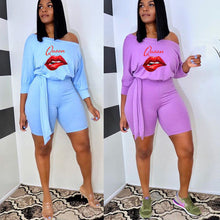 Load image into Gallery viewer, Casual Print Lace Up Jumpsuit（AY1714）
