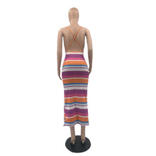 Load image into Gallery viewer, Hot check striped dress AY1082
