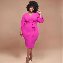Load image into Gallery viewer, Fashion puff sleeve one-piece dress（AY1279）
