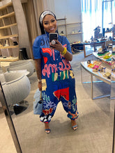 Load image into Gallery viewer, Fashion Wide Leg Printed Short Sleeve Jumpsuit（AY2310）
