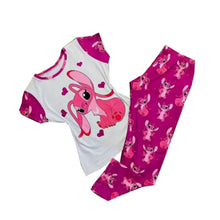Load image into Gallery viewer, women&#39;s cartoon printed short-sleeved trousers two-piece suit
