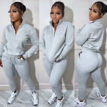 Load image into Gallery viewer, Pullover zipper casual sports suit(AY2531)
