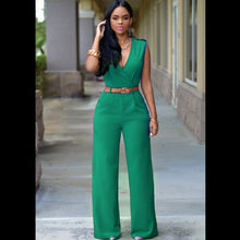 Load image into Gallery viewer, Loose Slim Sleeveless Jumpsuit with Belt AY1150
