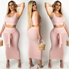 Load image into Gallery viewer, Tank top hip dress two piece set AY2179
