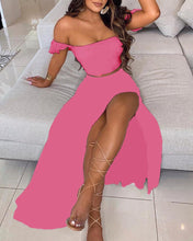 Load image into Gallery viewer, Tube top long skirt suit AY1158
