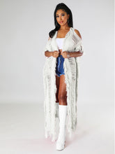 Load image into Gallery viewer, Cutout cardigan fringed knitted coat(AY2398)
