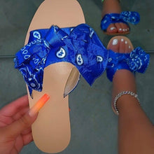 Load image into Gallery viewer, Printed bow slippers SY0109
