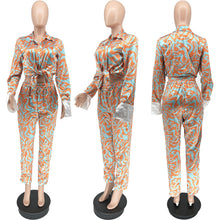 Load image into Gallery viewer, Printed Long Sleeve Shirt Trousers Set（AY2306）
