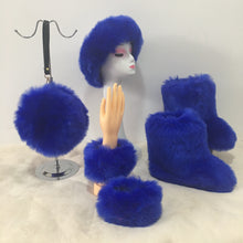 Load image into Gallery viewer, Colorful plush boots round pack four-piece suit（HPSD164）
