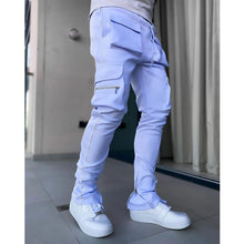 Load image into Gallery viewer, Spring and autumn stretch multi-bag reflective straight tube sports fitness casual pants(AY2575)
