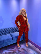 Load image into Gallery viewer, Sexy sequined velvet stitching suit（AY1546）
