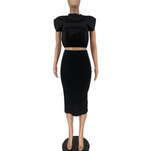 Load image into Gallery viewer, Fashion solid color skirt suit（AY2234）

