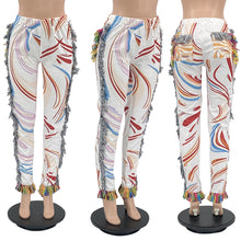 Load image into Gallery viewer, Fashion fringe print trousers（AY1792）
