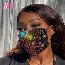 Load image into Gallery viewer, Fashion rhinestone decorative face mask（AE4103）
