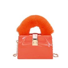 Load image into Gallery viewer, Fluffy hand-held acrylic box bag with foreign chain（AB2105）
