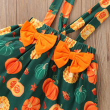 Load image into Gallery viewer, Halloween Pumpkin Bow Girl Set（AY1402）
