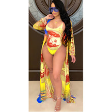 Load image into Gallery viewer, Dollar print swimsuit suit XH21240
