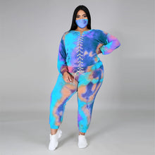 Load image into Gallery viewer, Tie-dye fashion long sleeve casual suit（AY1302）
